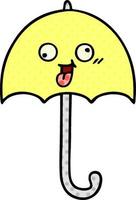 parapluie de dessin animé de style bande dessinée vecteur