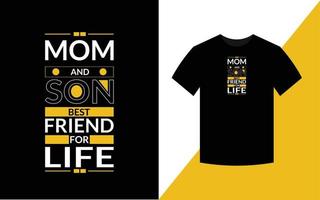 maman et fils meilleur ami pour la vie mère cite conception de t-shirt typographique vecteur