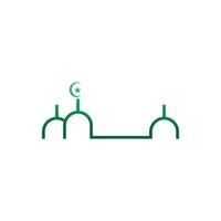 illustration de modèle de conception d'icône de logo de mosquée vecteur