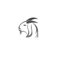 modèle d'illustration d'icône de logo de chèvre vecteur