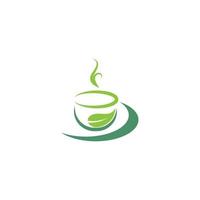 modèle d'illustration de conception d'icône de logo de thé vecteur