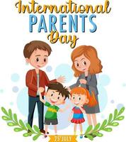 modèle d'affiche de la journée nationale des parents vecteur