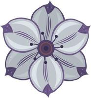 art vectoriel de fleur de clématite pourpre pour la conception graphique et l'élément décoratif