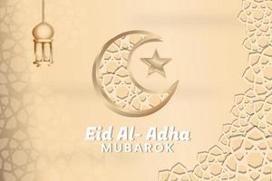 conception de vecteur de bannière eid al-adha avec fond crème créatif et élégant et moderne