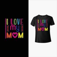 conception de t-shirt maman vecteur