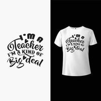 conception de t-shirt enseignant vecteur