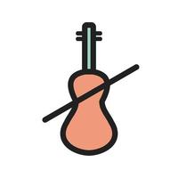 icône de ligne remplie de violoncelle vecteur