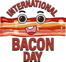 modèle d'affiche de la journée internationale du bacon vecteur