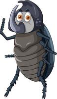 un personnage de dessin animé de coléoptère vecteur