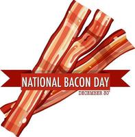 bannière de la journée internationale du bacon vecteur