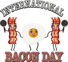 bannière de la journée internationale du bacon vecteur