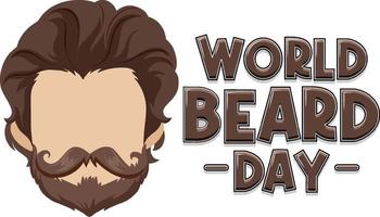 conception de bannière de la journée mondiale de la barbe vecteur