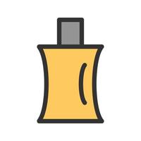 icône de ligne remplie de bouteille de parfum vecteur