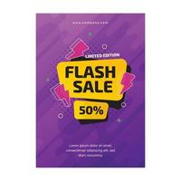 affiche de vente flash vecteur