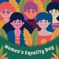célébration colorée de la journée de l'égalité des femmes vecteur