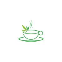 modèle d'illustration de conception d'icône de logo de thé vecteur