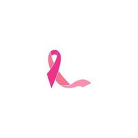 icône d'illustration de ruban de cancer du sein vecteur