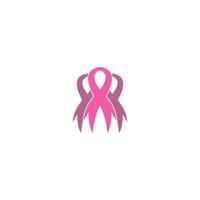 icône d'illustration de ruban de cancer du sein vecteur