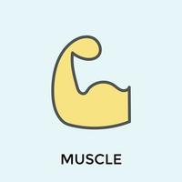 concepts de biceps à la mode vecteur