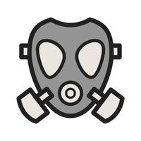 icône de ligne remplie de masque à oxygène vecteur