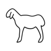 icône de ligne remplie de moutons vecteur
