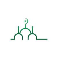 illustration de modèle de conception d'icône de logo de mosquée vecteur