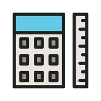 icône de ligne remplie de calcul de mesure vecteur