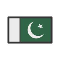 icône de ligne remplie pakistan vecteur