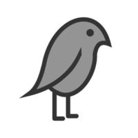 icône de ligne remplie d'oiseau de compagnie vecteur