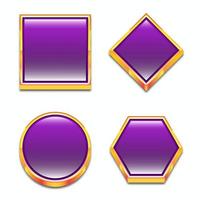 illustration vectorielle de cadre bordure violet doré vecteur