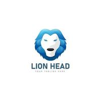 tête de lion dégradé logo design icône illustration vecteur