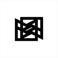 M. mm. mn. nm logo d'initiales en forme de rectangle pour l'entreprise vecteur