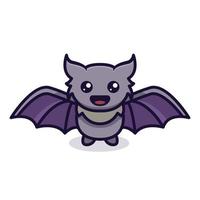 mascotte de chauve-souris mignonne vecteur