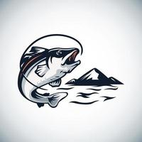 création de logo de pêche vecteur