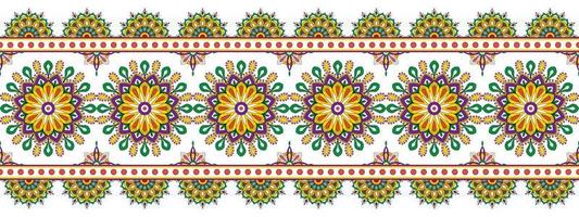 mandala abstrait motif ethnique géométrique sans couture. tapis en tissu aztèque mandala textile décorations papier peint. tribal boho indigène mandala turquie broderie traditionnelle vecteur arrière-plan.