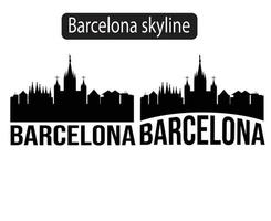 barcelone city skyline silhouette illustration vectorielle vecteur