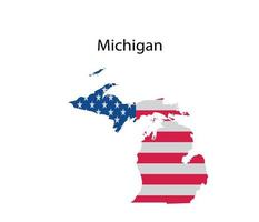 illustration de la carte du michigan sur fond blanc vecteur