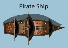 illustration vectorielle de bateau pirate