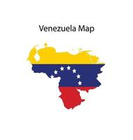 illustration de la carte du venezuela sur fond blanc vecteur