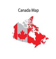 illustration de la carte du canada sur fond blanc vecteur