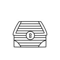 illustration vectorielle du coffre au trésor sur fond blanc. vecteur