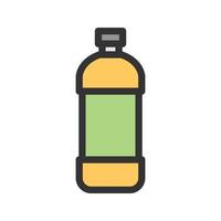 icône de ligne remplie de bouteille de détergent vecteur