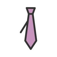 icône de ligne remplie de cravate vecteur