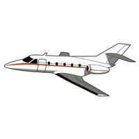 conception de vecteur d'illustration de transport d'avion privé