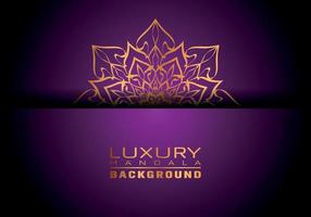 fond de logo de luxe mandala ornemental, style arabesque. vecteur