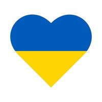 drapeau de l'ukraine dans le coeur, illustration vectorielle. vecteur