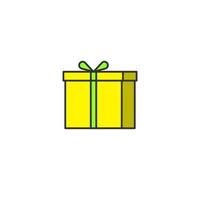 icône de boîte cadeau avec style cartoon vecteur
