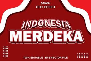 effet de texte de l'indépendance indonésienne pour la promotion du logo et plus encore.