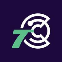 logo crypto numérique 7 vecteur