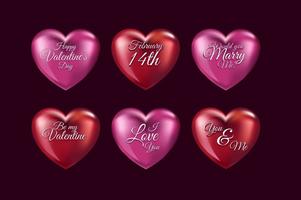 3d love hearts vecteur
